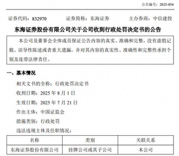 东海证券被罚6000万，官网下载交易系统注意风险